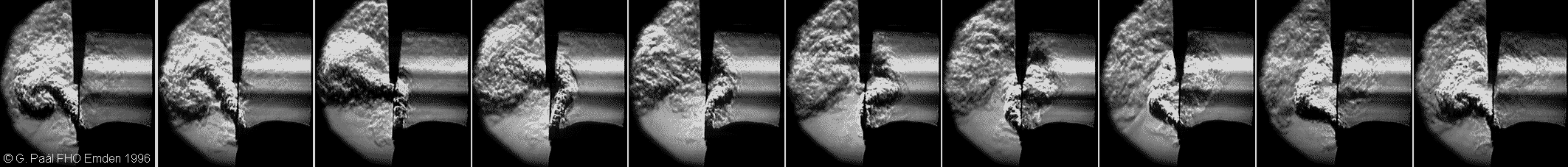 Videofotos einer klingenden Orgelpfeife